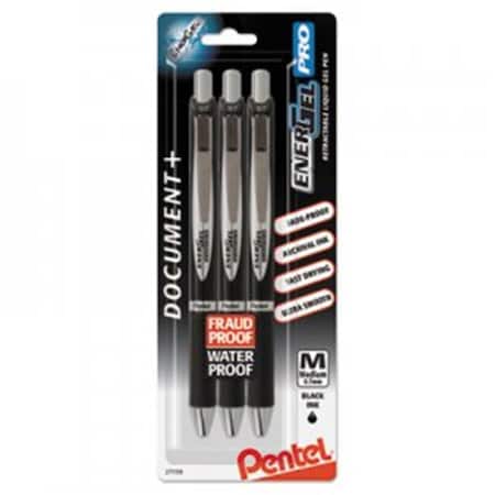 Inkinjection PE  Super TR Retractable Ballpoint Pen - Black, 3PK IN3758468